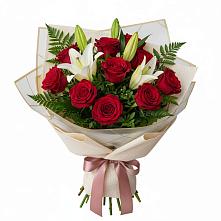 Букет цветов из:  Лилии и Розы #REPLACE_PRED# Троицке