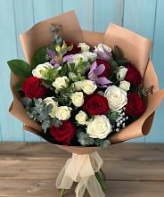Букет цветов из:  Розы и Альстромерии в Троицке