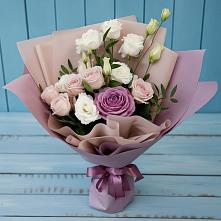 Букет цветов из:  Розы и Лизиантусы в Троицке