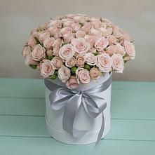 Цветочная композиция из Розы в шляпной коробке #REPLACE_PRED# Троицке