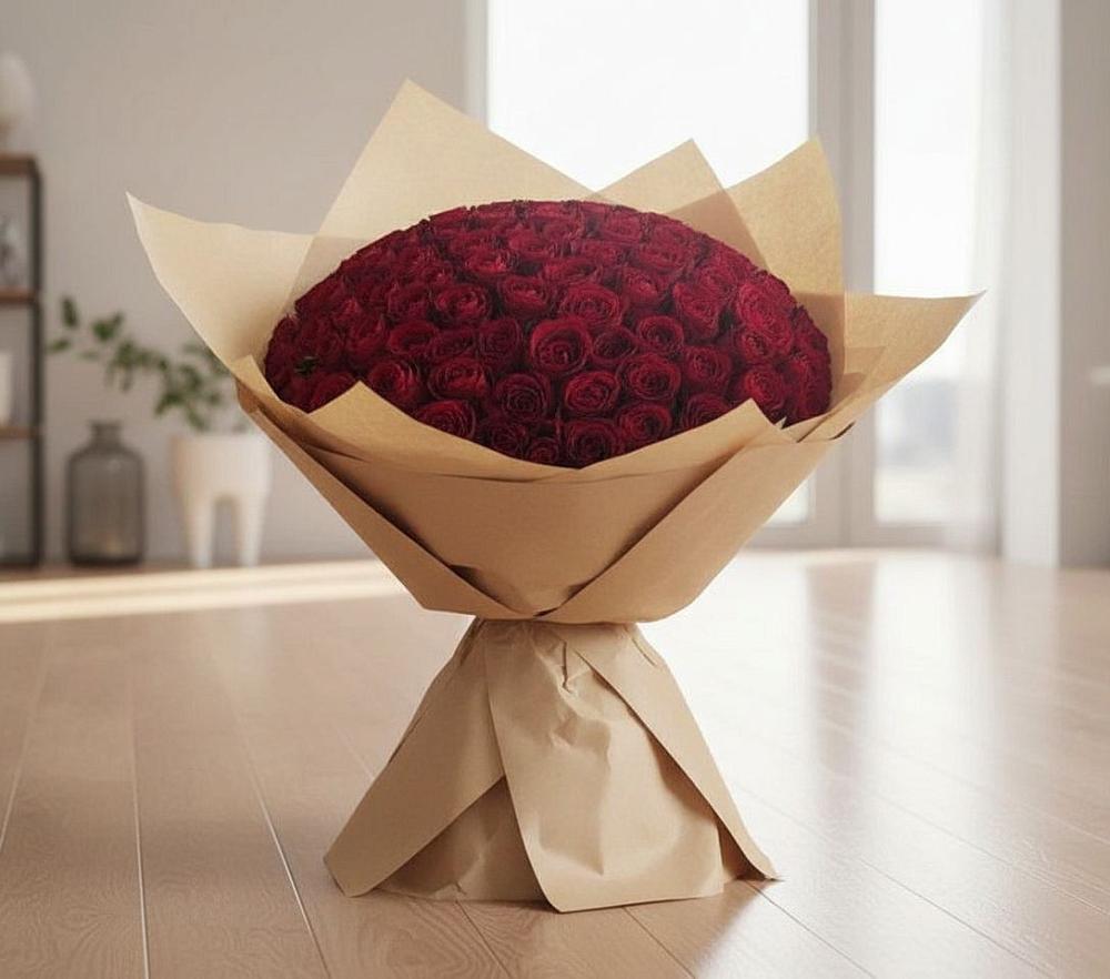 Букет 101 Красная роза в Троицке