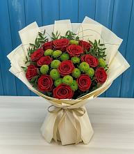 Букет цветов из:  Розы и Хризантемы в Троицке