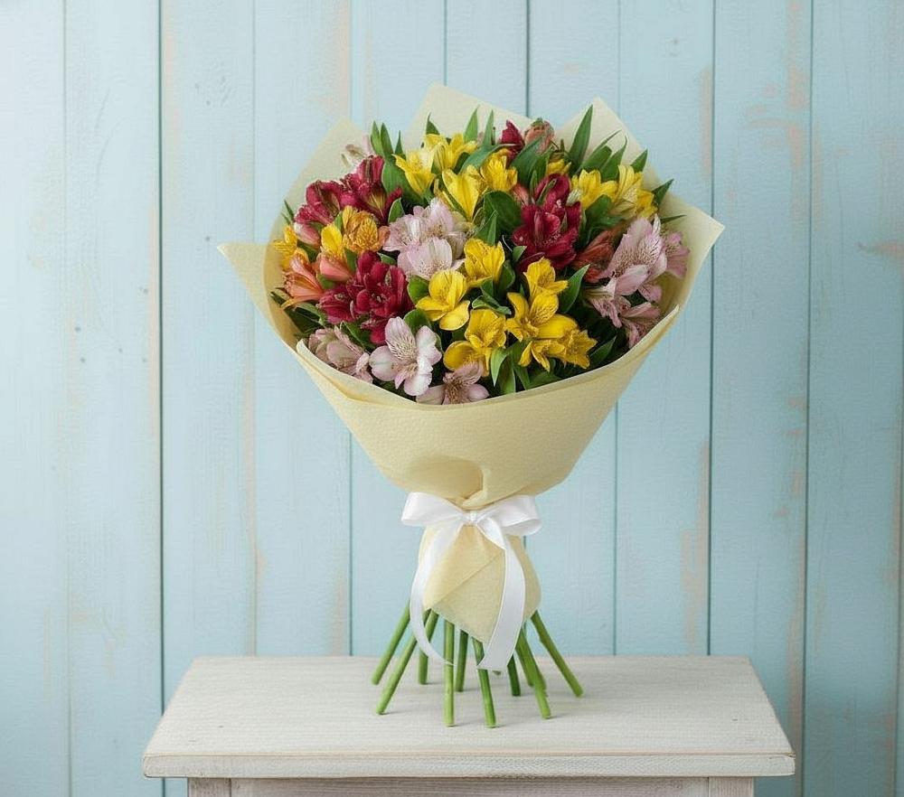 Букет цветов из: Альстромерии в Троицке