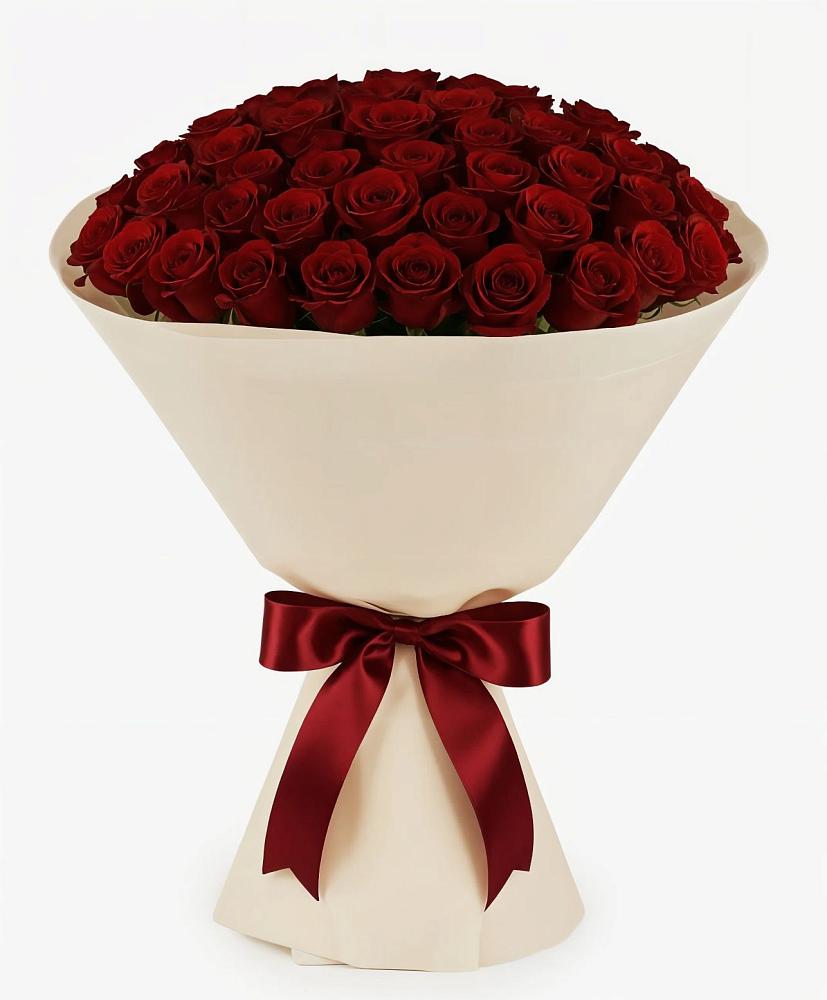 Букет 101 Бордовая роза Блэк Бакарра в Троицке