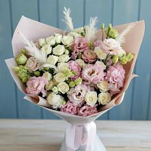 Букет цветов из:  Альстромерии и Розы в Троицке